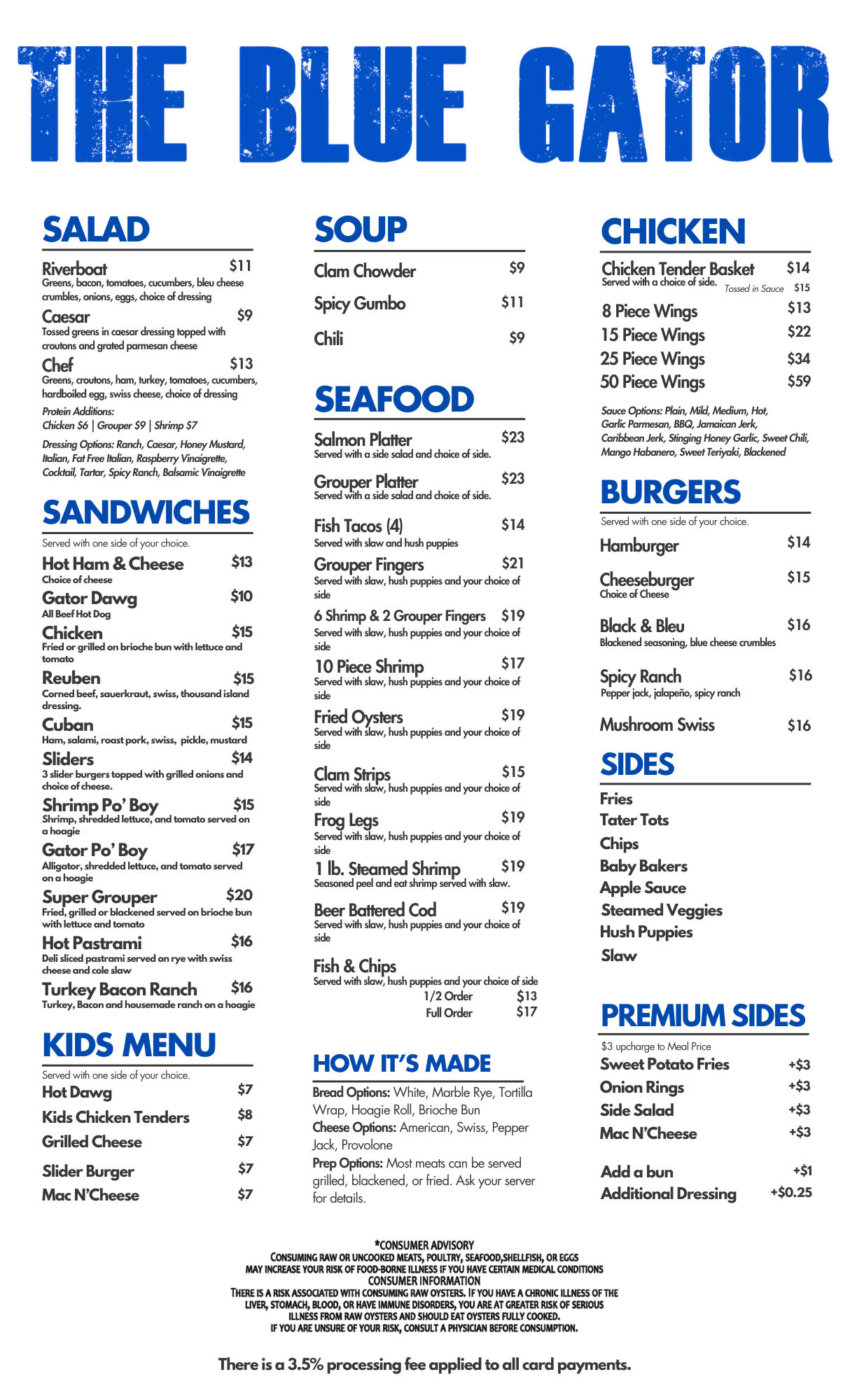 Gator Menu